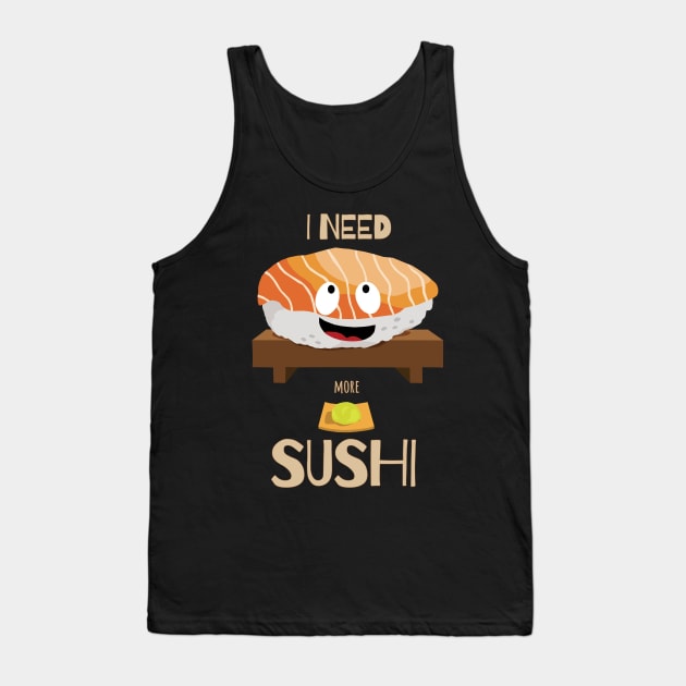 Vintage Sushi Roll Tank Top by KewaleeTee